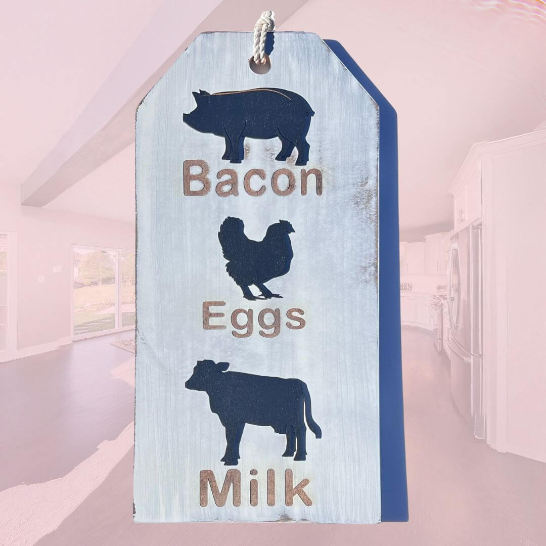Bacon Eggs Milk Wall Decor