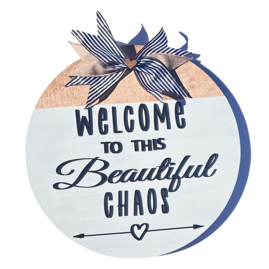 Welcome to the Beautiful Chaos Door Wreath