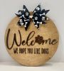 We Hope You Like Dogs Home Door Wreath with Interchangeable Bows