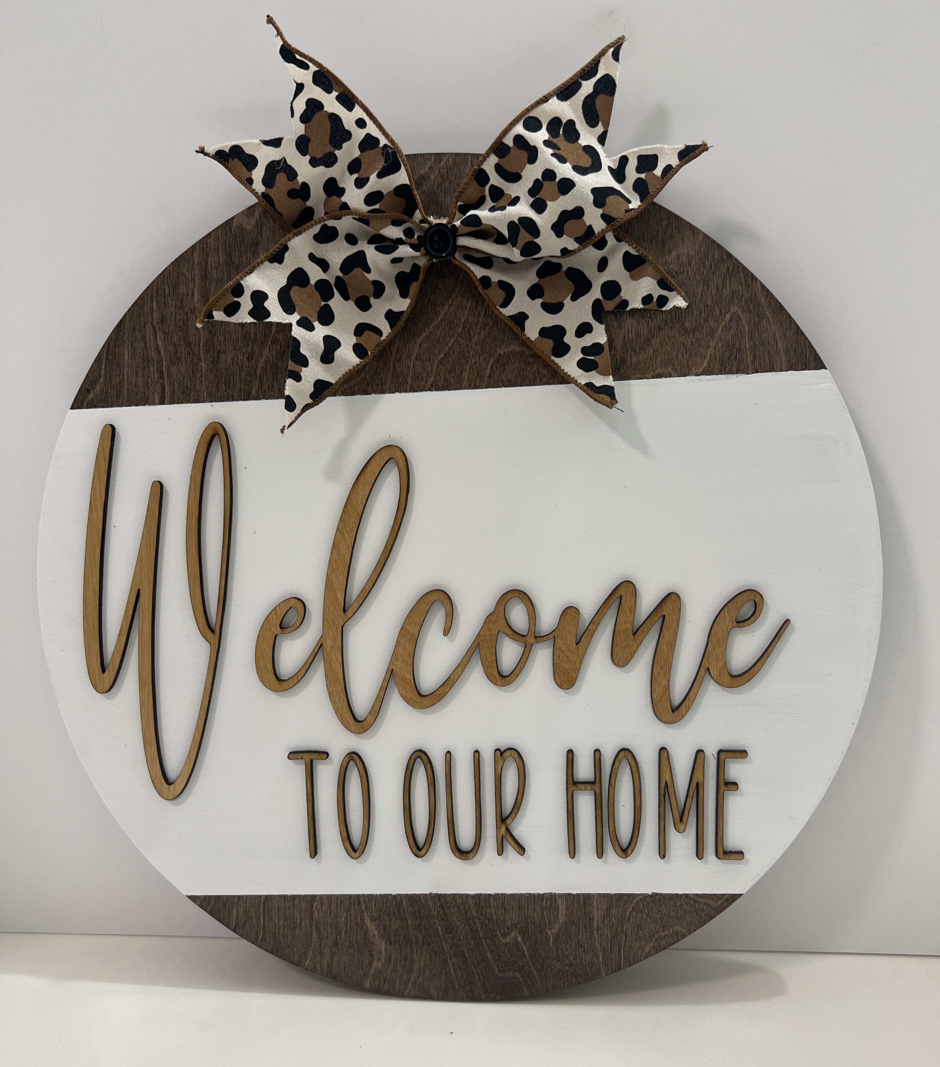 Welcome To Our Home Door Wreath with Interchangeable Bows