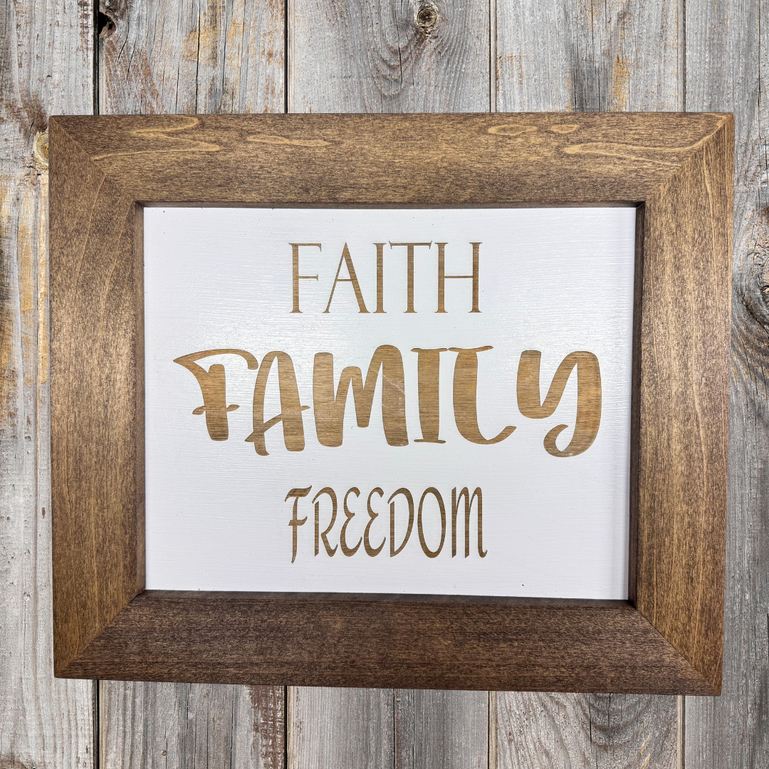 Family Faith Freedom Tactical Frame (Size: 8x10 Frame)