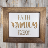 Family Faith Freedom Tactical Frame