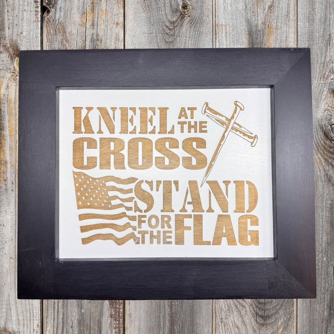 Kneel at the Cross Tactical Frame (Size: 8x10 Frame)
